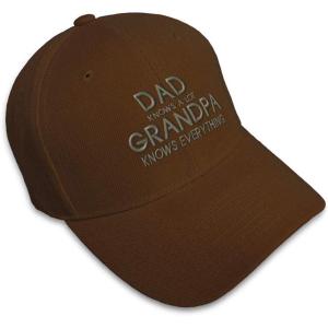 imageBaseball Cap Grandpa Knows Everything Embroidery Funny ampamp Novelty Humor AcrylicBrown