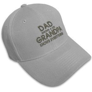 imageBaseball Cap Grandpa Knows Everything Embroidery Funny ampamp Novelty Humor AcrylicGray