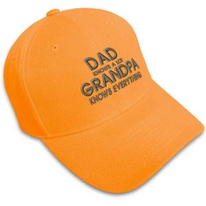 imageBaseball Cap Grandpa Knows Everything Embroidery Funny ampamp Novelty Humor AcrylicOrange