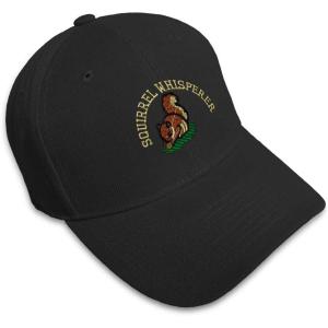 imageBaseball Cap Squirrel Whisperer Embroidery Funny ampamp Novelty Hats for Men WomenBlack