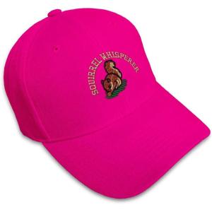 imageBaseball Cap Squirrel Whisperer Embroidery Funny ampamp Novelty Hats for Men WomenHot Pink