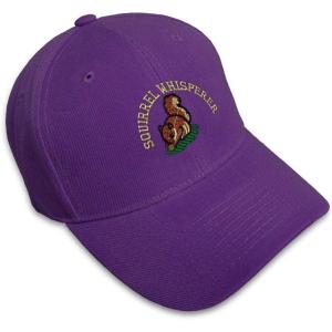 imageBaseball Cap Squirrel Whisperer Embroidery Funny ampamp Novelty Hats for Men WomenPurple