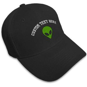 imageCustom Baseball Cap Alien A Embroidery Acrylic Dad Hats for Men ampamp WomenBlack Personalized Text Here