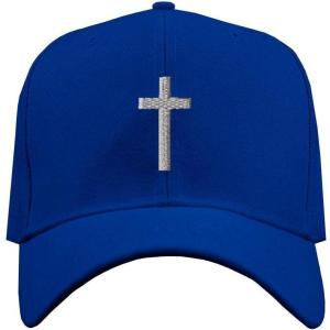 imageCustom Baseball Cap Cross Silver Embroidery Acrylic Dad Hats for Men ampamp WomenRoyal Blue Design Only