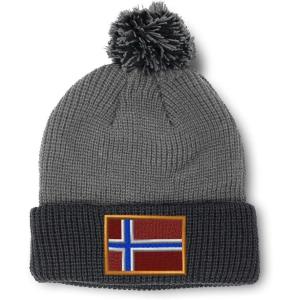 imageCustom Pom Pom Beanies for Women Norway Embroidery Skull Cap Europe Winter Hats for Men Acrylic 1 SizeGrey Black Design Only