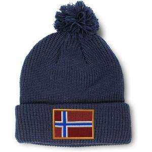 imageCustom Pom Pom Beanies for Women Norway Embroidery Skull Cap Europe Winter Hats for Men Acrylic 1 SizeNavy Design Only