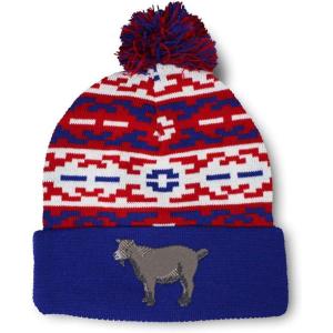 imageCustom Pom Pom Beanies for Women Pygmy Goat Embroidery Skull Cap Winter Hats for Men Acrylic 1 SizeAmerican Pixel Design Only