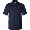 imagePolo Shirt Anchor Nautical Embroidery Design Cotton Golf Shirt for Men Navy Large Design Only