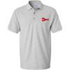imageSpeedy Pros Lobster Style 2 Embroidery Design Adult Unisex Cotton Polo Shirt Golf ShirtOxford Grey