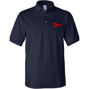 imageSpeedy Pros Lobster Style 2 Embroidery Design Adult Unisex Cotton Polo Shirt Golf ShirtNavy