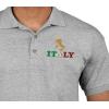 imageCustom Polo Shirts for Men Italy Italian Map Embroidery Short Sleeves Golf TeesWhite Design Only