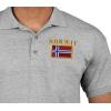 imagePolo Shirts for Men Norway Flag Embroidery Cotton Short Sleeves Golf TeesOxford Grey
