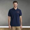 imagePolo Shirts for Men Retired Air Force Embroidery Cotton Short Sleeves Golf TeesOxford Grey