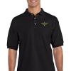 imageSpeedy Pros Army Aviation Embroidery Design Adult Unisex Cotton Polo Shirt Golf ShirtBlack