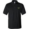 imageSpeedy Pros Army Aviation Embroidery Design Adult Unisex Cotton Polo Shirt Golf ShirtBlack