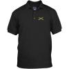 imageSpeedy Pros Field Artillery Officer Military Embroidery Embroidered Unisex Golf Polo Shirt Black XLarge