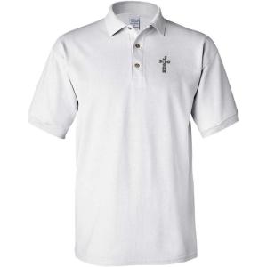 imageCustom Polo Shirts for Men Jesus Christian John 316 A Embroidery CottonWhite Design Only