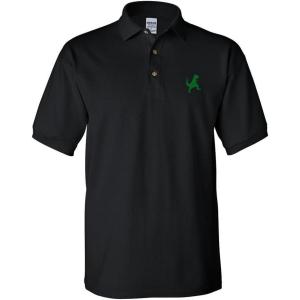 imageDinosaur TRex Embroidery Design Adult Unisex Cotton Polo Shirt Golf ShirtBlack