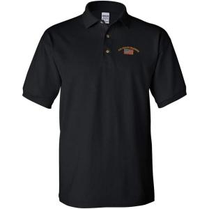 imagePolo Shirts for Men Air Force Grandpa Embroidery Cotton Short Sleeves Golf TeesBlack