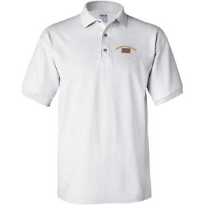 imagePolo Shirts for Men Air Force Grandpa Embroidery Cotton Short Sleeves Golf TeesWhite