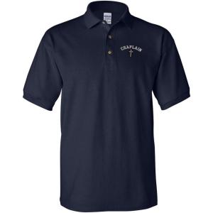 imagePolo Shirts for Men Cristian Chaplain Cross Embroidery Short Sleeves Golf TeesNavy