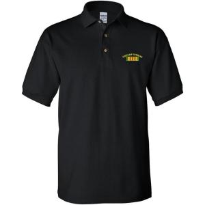 imageSpeedy Pros Vietnam Veteran Flag Embroidery Design Adult Unisex Cotton Polo ShirtBlack