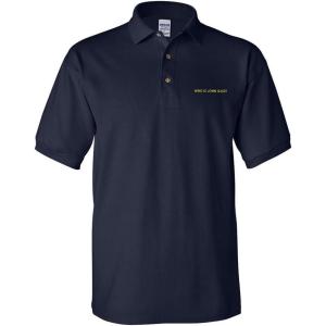 imageWho is John Galt Embroidery Design Adult Unisex Cotton Polo ShirtNavy