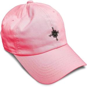 image:imageCustom Soft Baseball Hat Embroidered Dad Hat Nautical Compass Men amp Ladies Baseball Cap CottonCoral Design Only