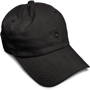 image:imageCustom Soft Baseball Hat Embroidered Dad Hat Nautical Compass Men amp Ladies Baseball Cap CottonDark Denim Design Only
