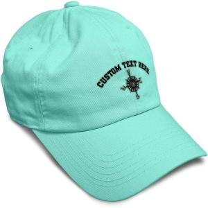 image:imageCustom Soft Baseball Hat Embroidered Dad Hat Nautical Compass Men amp Ladies Baseball Cap CottonMint Personalized Text Here