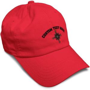 image:imageCustom Soft Baseball Hat Embroidered Dad Hat Nautical Compass Men amp Ladies Baseball Cap CottonRed Personalized Text Here