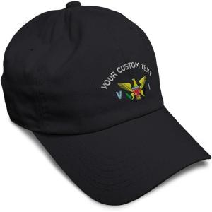 image:imageCustom Soft Baseball Hat Embroidered Dad Hat Virgin Island Flag Seal Embroidery Men amp Ladies Baseball CapBlack Personalized Text Here