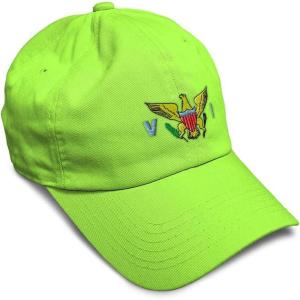 image:imageCustom Soft Baseball Hat Embroidered Dad Hat Virgin Island Flag Seal Embroidery Men amp Ladies Baseball CapLime Design Only