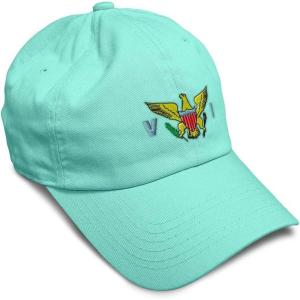 image:imageCustom Soft Baseball Hat Embroidered Dad Hat Virgin Island Flag Seal Embroidery Men amp Ladies Baseball CapMint Design Only