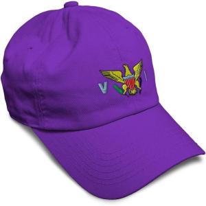 image:imageCustom Soft Baseball Hat Embroidered Dad Hat Virgin Island Flag Seal Embroidery Men amp Ladies Baseball CapPurple Design Only
