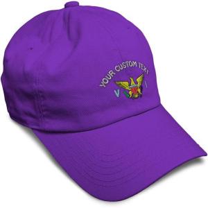 image:imageCustom Soft Baseball Hat Embroidered Dad Hat Virgin Island Flag Seal Embroidery Men amp Ladies Baseball CapPurple Personalized Text Here