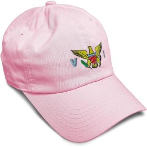 image:imageCustom Soft Baseball Hat Embroidered Dad Hat Virgin Island Flag Seal Embroidery Men amp Ladies Baseball CapSoft Pink Design Only