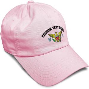 image:imageCustom Soft Baseball Hat Embroidered Dad Hat Virgin Island Flag Seal Embroidery Men amp Ladies Baseball CapSoft Pink Personalized Text Here