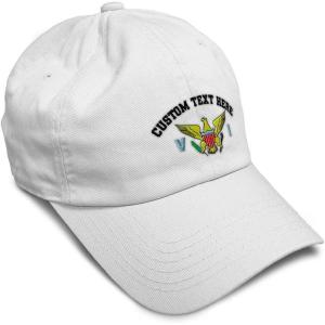 image:imageCustom Soft Baseball Hat Embroidered Dad Hat Virgin Island Flag Seal Embroidery Men amp Ladies Baseball CapWhite Personalized Text Here