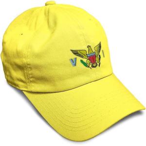 image:imageCustom Soft Baseball Hat Embroidered Dad Hat Virgin Island Flag Seal Embroidery Men amp Ladies Baseball CapYellow Design Only