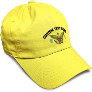 image:imageCustom Soft Baseball Hat Embroidered Dad Hat Virgin Island Flag Seal Embroidery Men amp Ladies Baseball CapYellow Personalized Text Here