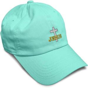 image:imageSoft Baseball Hat Embroidered Dad Hat Christian Cross Jesus Faith Jesus Christ Men amp Ladies Baseball CapMint Design Only
