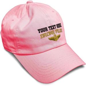 image:imageSoft Baseball Hat Embroidered Dad Hat Drone Pilot Gold Embroidery Men amp Ladies Baseball Cap CottonCoral Personalized Text Here