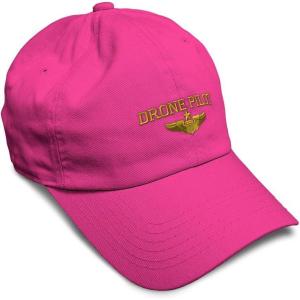 image:imageSoft Baseball Hat Embroidered Dad Hat Drone Pilot Gold Embroidery Men amp Ladies Baseball Cap CottonHot Pink Design Only