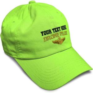 image:imageSoft Baseball Hat Embroidered Dad Hat Drone Pilot Gold Embroidery Men amp Ladies Baseball Cap CottonLime Personalized Text Here