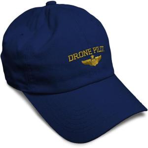 image:imageSoft Baseball Hat Embroidered Dad Hat Drone Pilot Gold Embroidery Men amp Ladies Baseball Cap CottonNavy Design Only