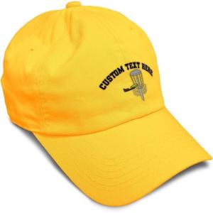 image:imageSpeedy Pros Soft Baseball Hat Embroidered Dad Hat Disc Golf A Men amp Ladies Baseball Cap CottonGolden Yellow Personalized Text Here