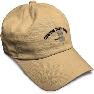 image:imageSpeedy Pros Soft Baseball Hat Embroidered Dad Hat Disc Golf A Men amp Ladies Baseball Cap CottonKhaki Personalized Text Here