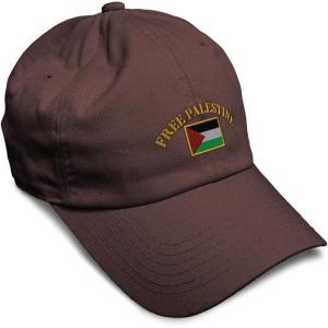 image:imageSpeedy Pros Soft Baseball Hat Embroidered Dad Hat Free Palestine Flag Embroidery Men amp Ladies Baseball Cap CottonBrown Design Only