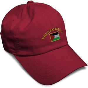 image:imageSpeedy Pros Soft Baseball Hat Embroidered Dad Hat Free Palestine Flag Embroidery Men amp Ladies Baseball Cap CottonBurgundy Design Only